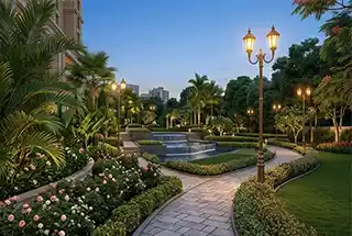 Landscaped Garden at Vaibhavlaxmi Ekalok